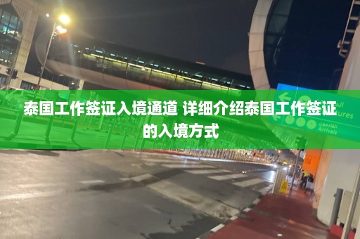 泰国工作签证入境通道 详细介绍泰国工作签证的入境方式