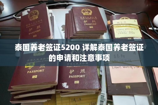 泰国养老签证5200 详解泰国养老签证的申请和注意事项  第1张