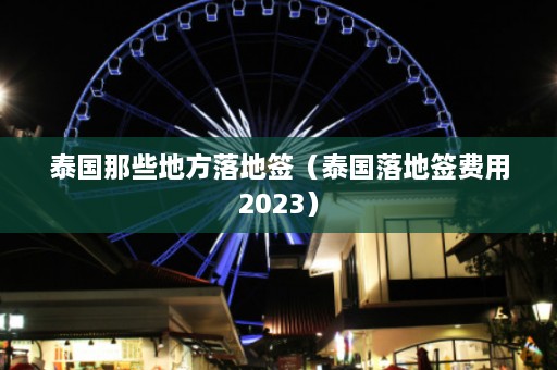 泰国那些地方落地签（泰国落地签费用2023）  第1张