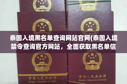 泰国入境黑名单查询网站官网(泰国入境禁令查询 *** 网站，全面获取黑名单信息)  第1张