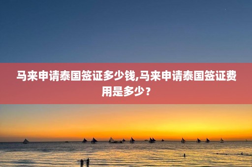 马来申请泰国签证多少钱,马来申请泰国签证费用是多少？