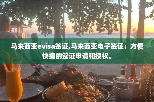 马来西亚evisa签证,马来西亚电子签证：方便快捷的签证申请和授权。