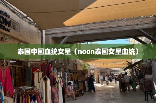 泰国中国血统女星（noon泰国女星血统）