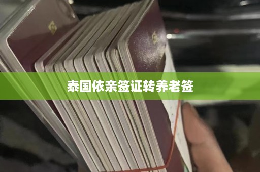 泰国依亲签证转养老签  第1张