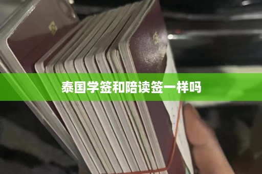 泰国学签和陪读签一样吗  第1张