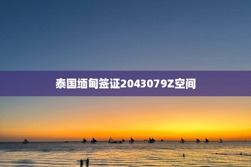 泰国缅甸签证2043079Z空间