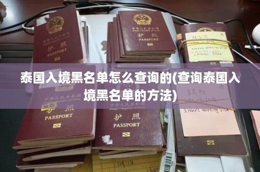 泰国入境黑名单怎么查询的(查询泰国入境黑名单的方法)  第1张