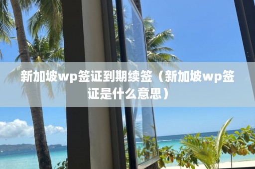 新加坡wp签证到期续签（新加坡wp签证是什么意思）