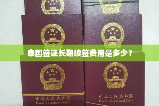 泰国签证长期续签费用是多少？  第1张