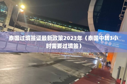 泰国过境签证最新政策2023年（泰国中转3小时需要过境签）