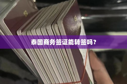 泰国商务签证能转签吗？  第1张