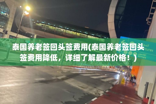 泰国养老签回头签费用(泰国养老签回头签费用降低，详细了解最新价格！)  第1张