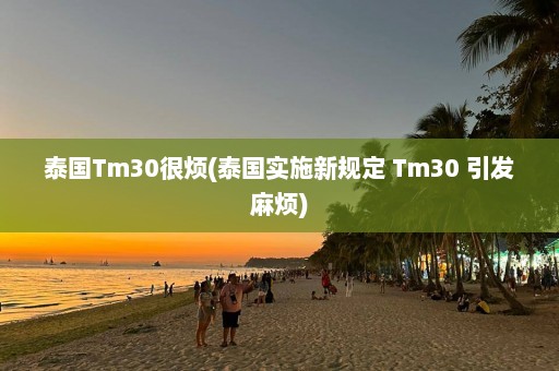 泰国Tm30很烦(泰国实施新规定 Tm30 引发麻烦)