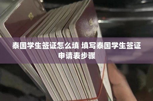 泰国学生签证怎么填 填写泰国学生签证申请表步骤  第1张