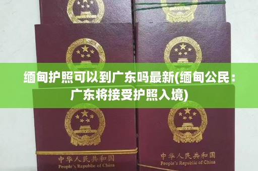  *** 护照可以到广东吗最新( *** 公民：广东将接受护照入境)  第1张