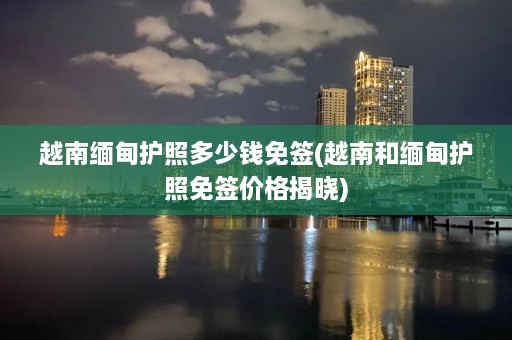 越南 *** 护照多少钱免签(越南和 *** 护照免签价格揭晓)  第1张