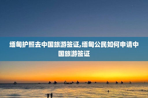 缅甸护照去中国旅游签证,缅甸公民如何申请中国旅游签证