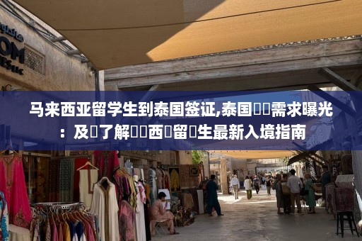 马来西亚留学生到泰国签证,泰国簽證需求曝光：及時了解馬來西亞留學生最新入境指南