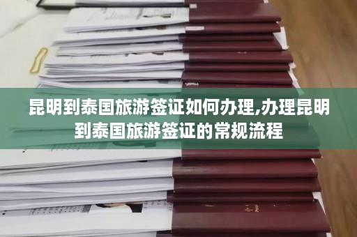 昆明到泰国旅游签证如何办理,办理昆明到泰国旅游签证的常规流程  第1张