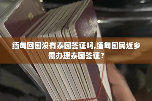 缅甸回国没有泰国签证吗,缅甸国民返乡需办理泰国签证？  第1张