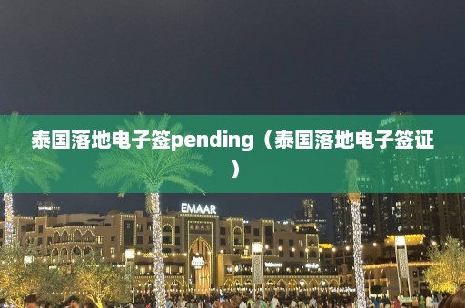 泰国落地电子签pending（泰国落地电子签证）