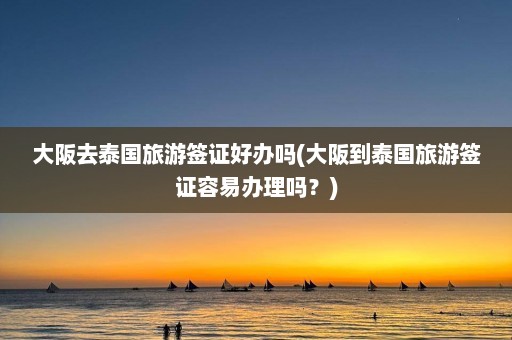 大阪去泰国旅游签证好办吗(大阪到泰国旅游签证容易办理吗？)