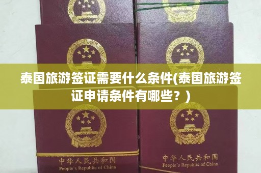 泰国旅游签证需要什么条件(泰国旅游签证申请条件有哪些？)