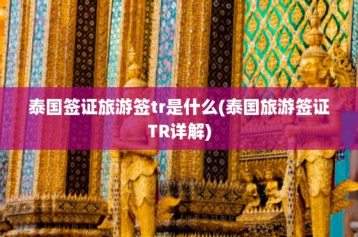 泰国签证旅游签tr是什么(泰国旅游签证TR详解)  第1张