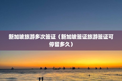 新加坡旅游多次签证（新加坡签证旅游签证可停留多久）