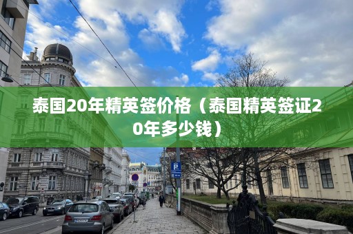 泰国20年精英签价格（泰国精英签证20年多少钱）  第1张