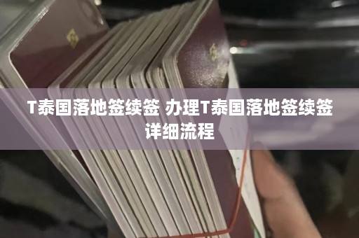 T泰国落地签续签 办理T泰国落地签续签详细流程  第1张