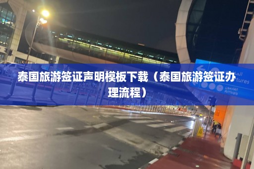 泰国旅游签证声明模板下载（泰国旅游签证办理流程）