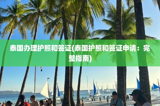 泰国办理护照和签证(泰国护照和签证申请：完整指南)