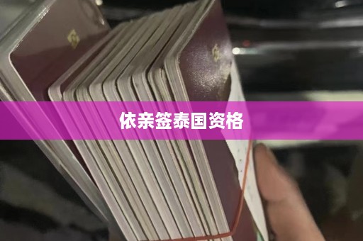 依亲签泰国资格  第1张