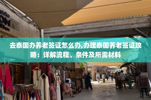 去泰国办养老签证怎么办,办理泰国养老签证攻略：详解流程、条件及所需材料