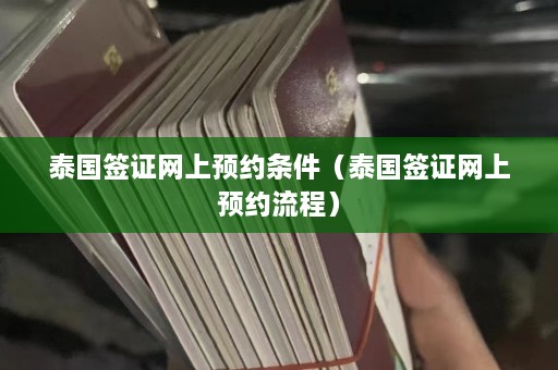 泰国签证网上预约条件（泰国签证网上预约流程）