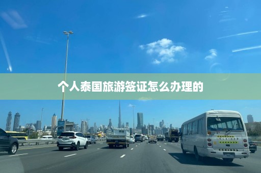 个人泰国旅游签证怎么办理的