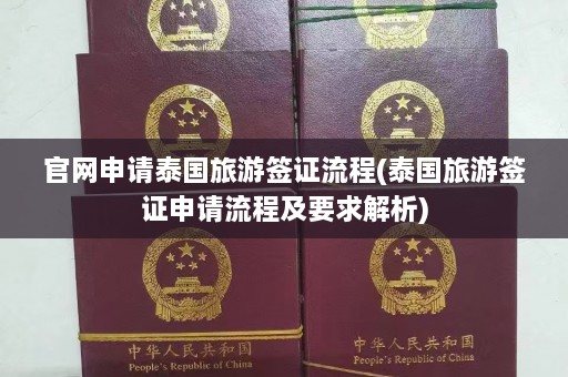 官网申请泰国旅游签证流程(泰国旅游签证申请流程及要求解析)  第1张