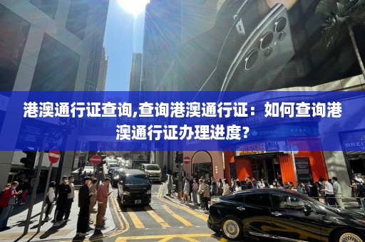 港澳通行证查询,查询港澳通行证：如何查询港澳通行证办理进度？