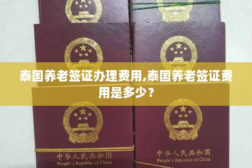 泰国养老签证办理费用,泰国养老签证费用是多少？  第1张