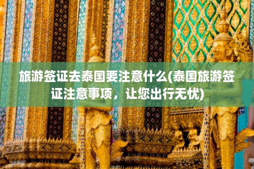 旅游签证去泰国要注意什么(泰国旅游签证注意事项，让您出行无忧)  第1张