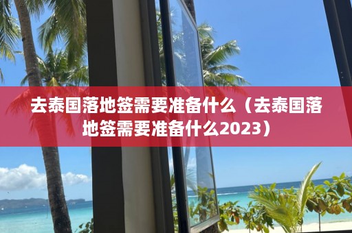 去泰国落地签需要准备什么（去泰国落地签需要准备什么2023）  第1张