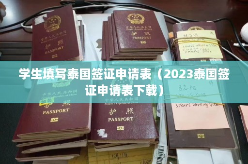 学生填写泰国签证申请表（2023泰国签证申请表下载）  第1张