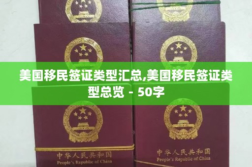 美国移民签证类型汇总,美国移民签证类型总览 - 50字  第1张