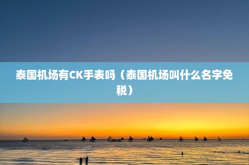 泰国机场有CK手表吗（泰国机场叫什么名字免税）