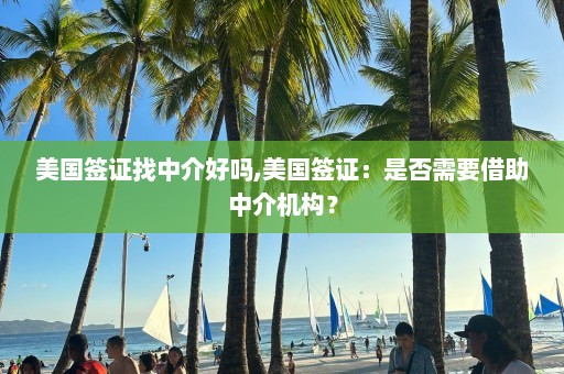 美国签证找中介好吗,美国签证：是否需要借助中介机构？