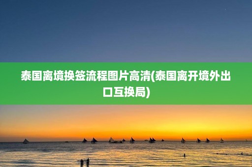 泰国离境换签流程图片高清(泰国离开境外出口互换局)