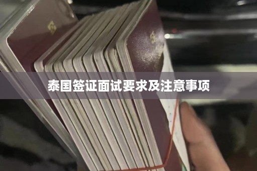 泰国签证面试要求及注意事项  第1张