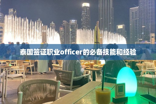 泰国签证职业officer的必备技能和经验