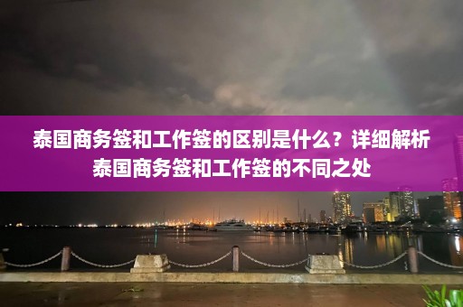 泰国商务签和工作签的区别是什么？详细解析泰国商务签和工作签的不同之处  第1张